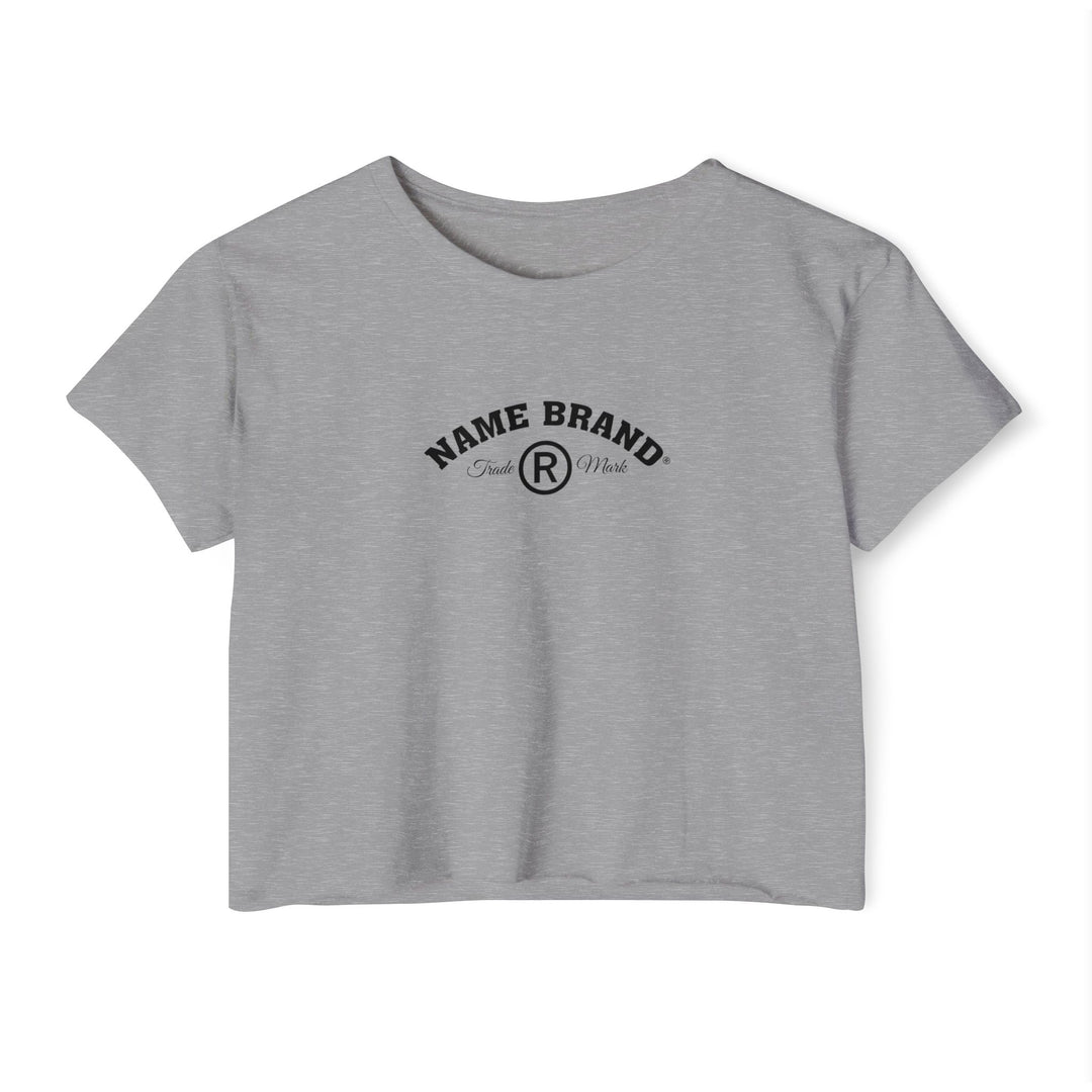 Name Brand Crop Top — Minimal Logo Women&
