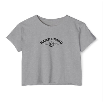 Name Brand Crop Top — Minimal Logo Women&