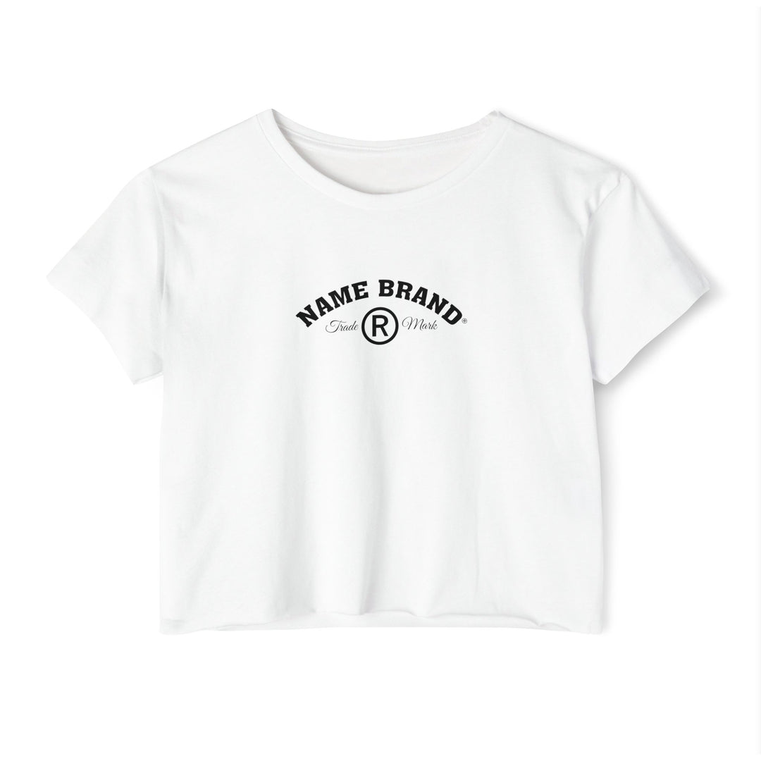 Name Brand Crop Top — Minimal Logo Women&