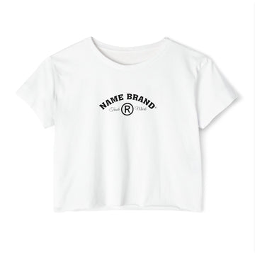 Name Brand Crop Top — Minimal Logo Women&