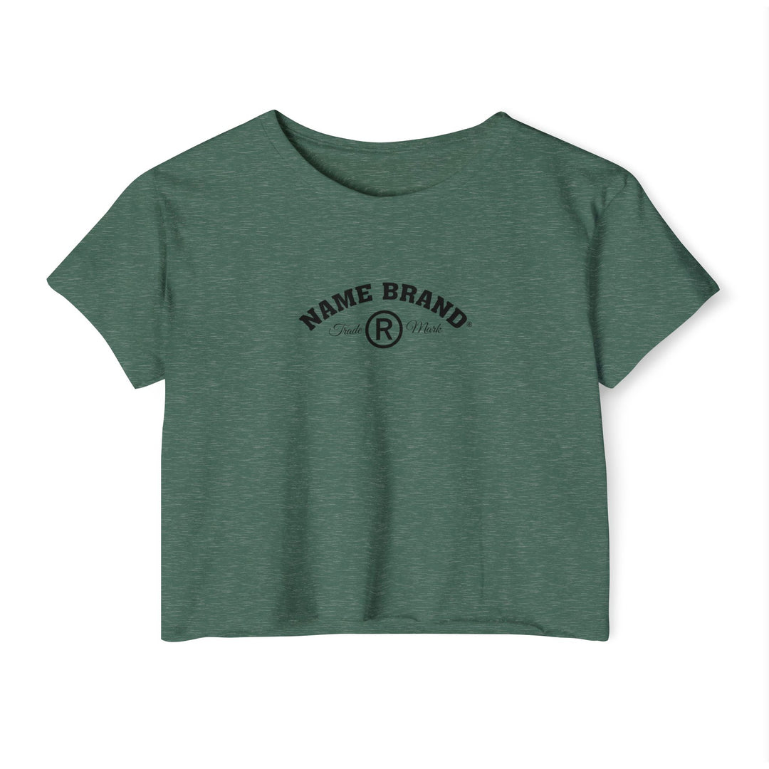 Name Brand Crop Top — Minimal Logo Women&