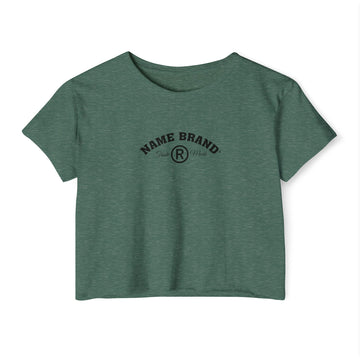 Name Brand Crop Top — Minimal Logo Women&