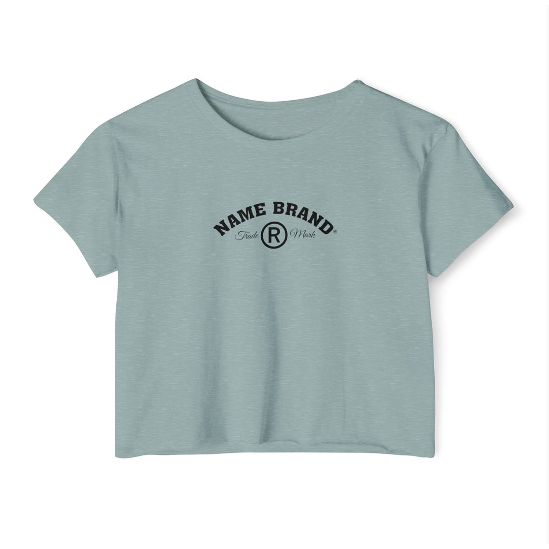 Name Brand Crop Top — Minimal Logo Women&