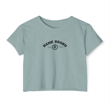 Name Brand Crop Top — Minimal Logo Women&