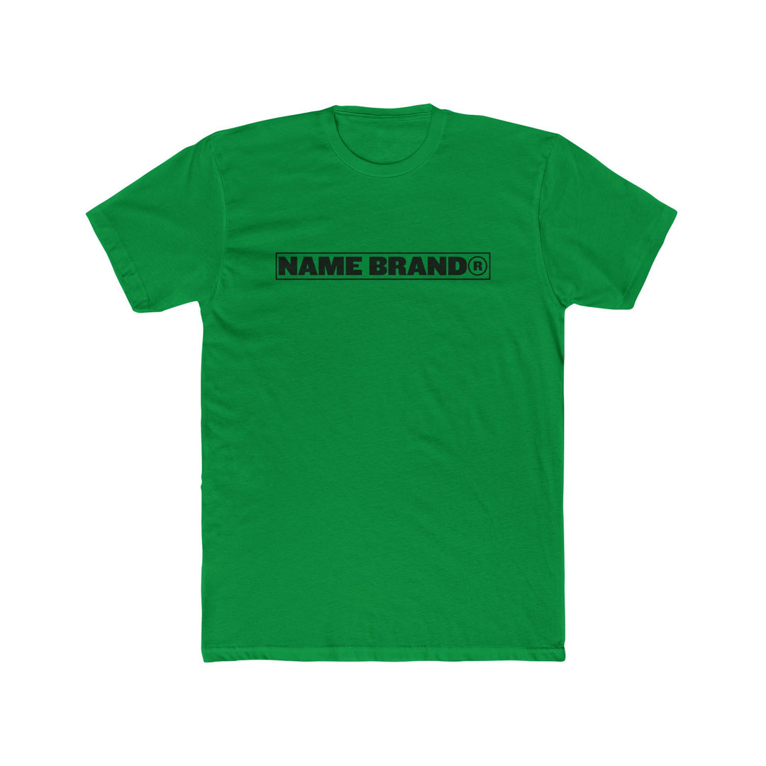 Name Brand® Logo Tee — trade mark Cotton Crew Shirt