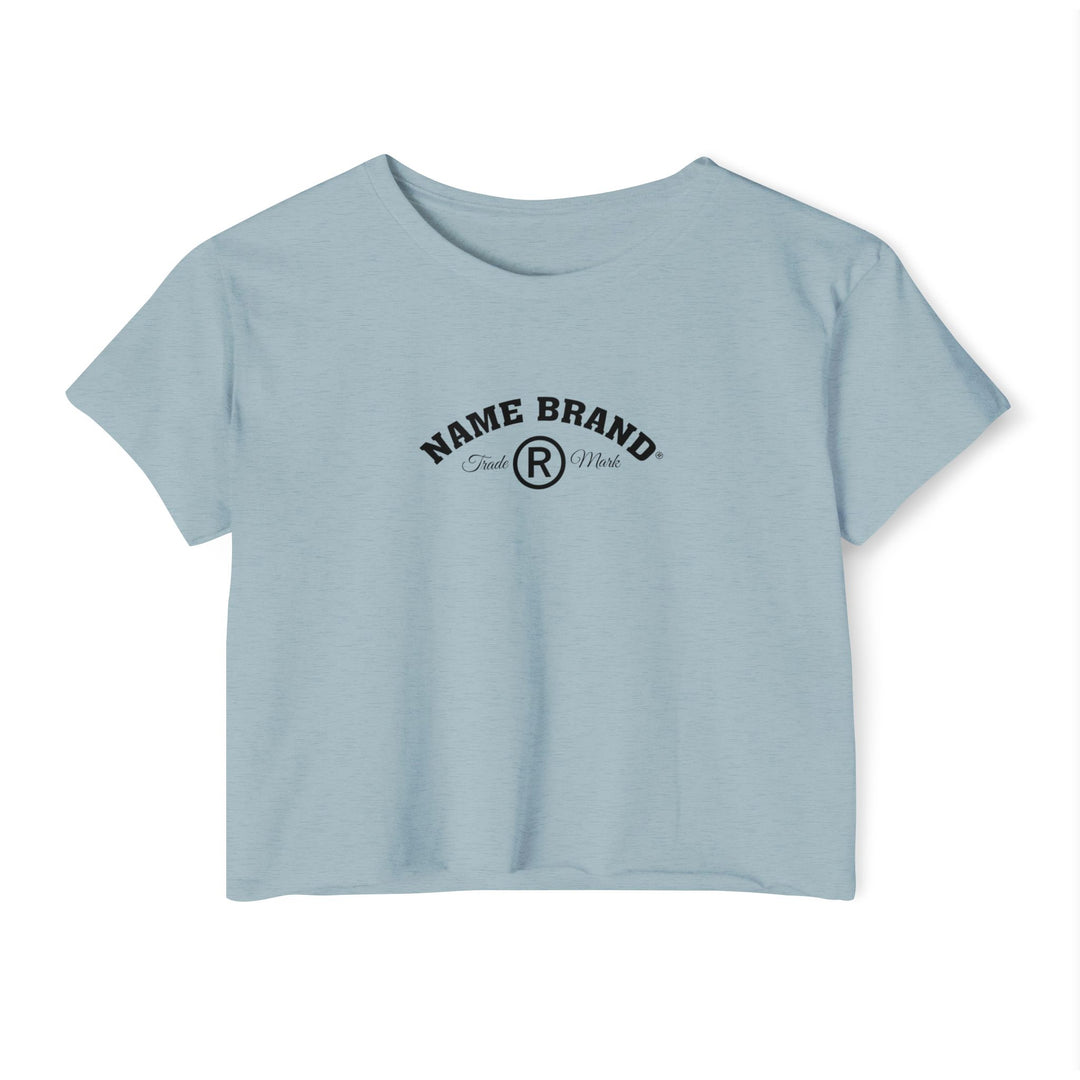 Name Brand Crop Top — Minimal Logo Women&