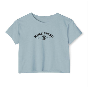 Name Brand Crop Top — Minimal Logo Women&