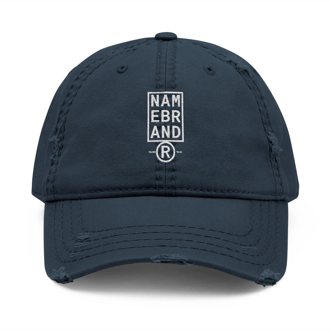 Distressed Embroidered – Vintage Washed Cap - Name Brand Apparel ATX