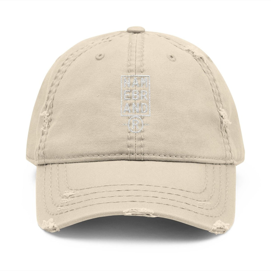 Distressed Embroidered – Vintage Washed Cap - Name Brand Apparel ATX