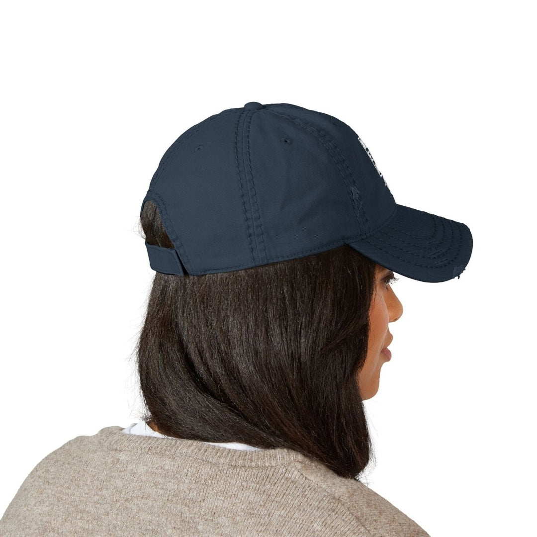 Distressed Embroidered – Vintage Washed Cap - Name Brand Apparel ATX