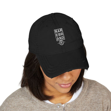 Distressed Embroidered – Vintage Washed Cap - Name Brand Apparel ATX