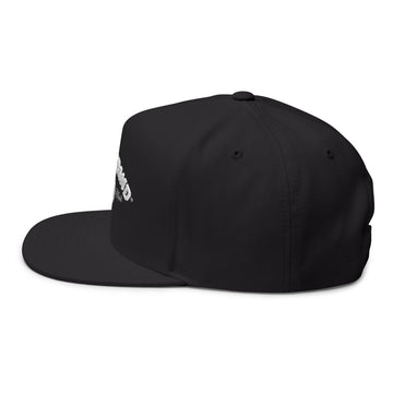 Embroidered Flat Bill Cap — Classic Name Brand Script Snapback - Name Brand Apparel ATX