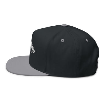 Embroidered Flat Bill Cap — Classic Name Brand Script Snapback - Name Brand Apparel ATX