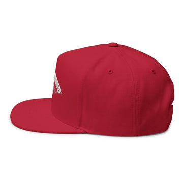 Embroidered Flat Bill Cap — Classic Name Brand Script Snapback - Name Brand Apparel ATX
