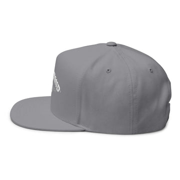 Embroidered Flat Bill Cap — Classic Name Brand Script Snapback - Name Brand Apparel ATX