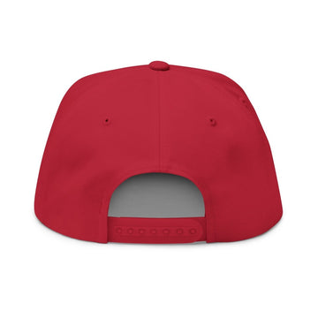 Embroidered Flat Bill Cap — Classic Name Brand Script Snapback - Name Brand Apparel ATX