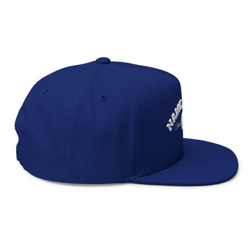 Embroidered Flat Bill Cap — Classic Name Brand Script Snapback - Name Brand Apparel ATX