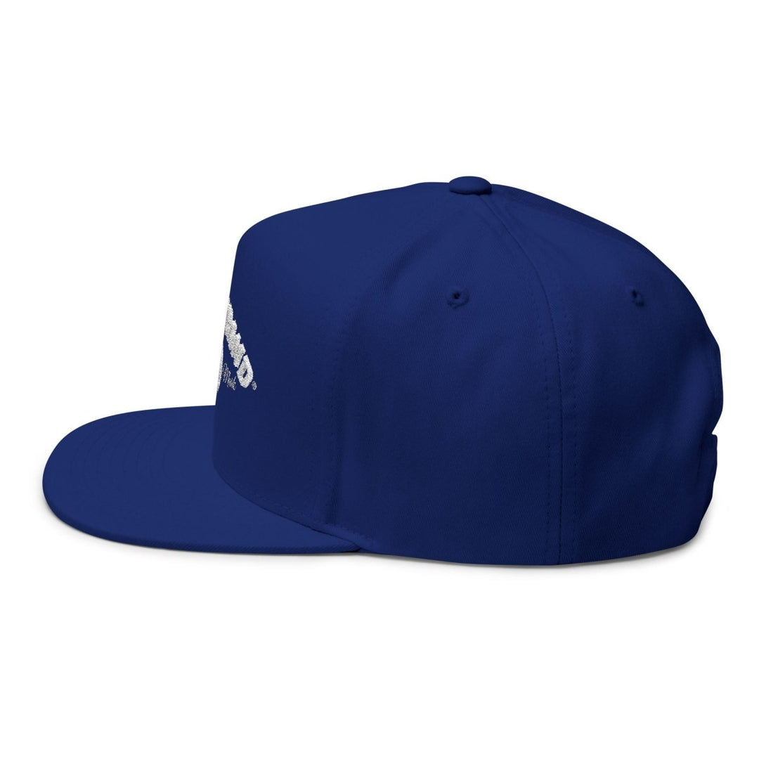 Embroidered Flat Bill Cap — Classic Name Brand Script Snapback - Name Brand Apparel ATX