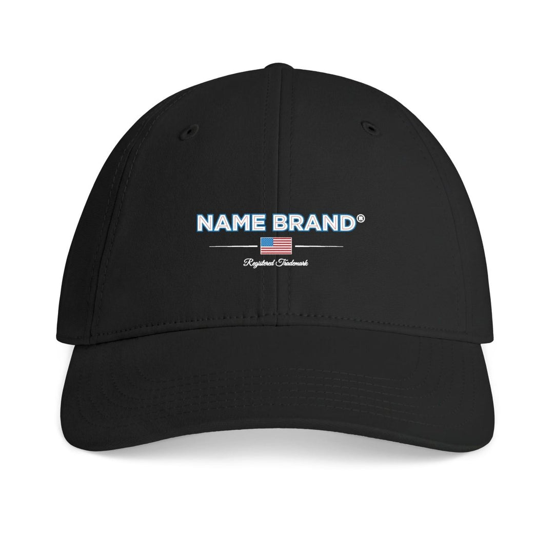 Embroidered 'NAME BRAND' Flag Cap — Classic USA Logo Baseball Hat - Name Brand Apparel ATX