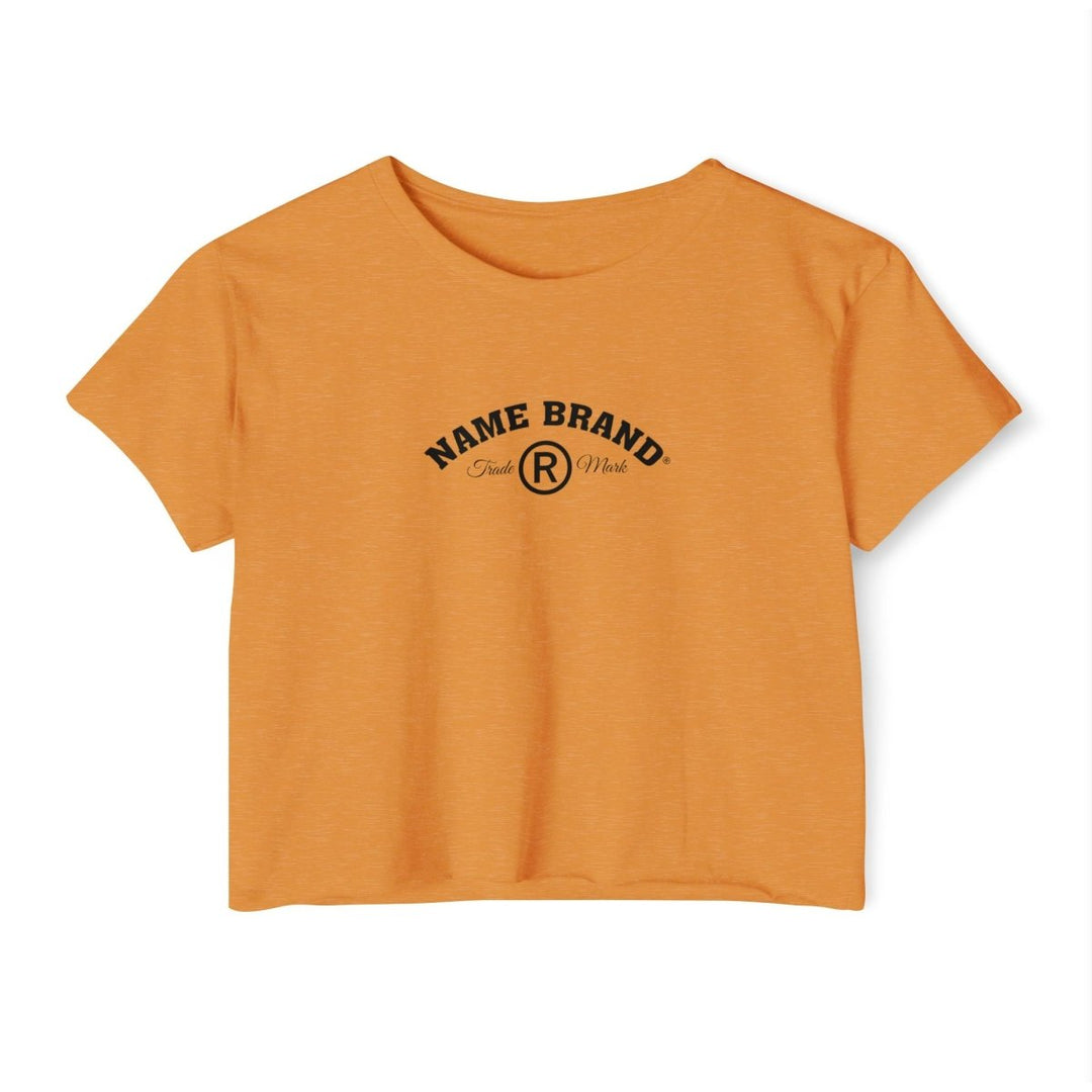 Name Brand Crop Top — Minimal Logo Women&