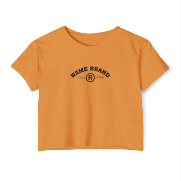 Name Brand Crop Top — Minimal Logo Women&