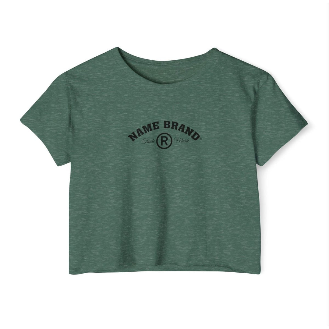 Name Brand Crop Top — Minimal Logo Women&