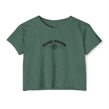 Name Brand Crop Top — Minimal Logo Women&