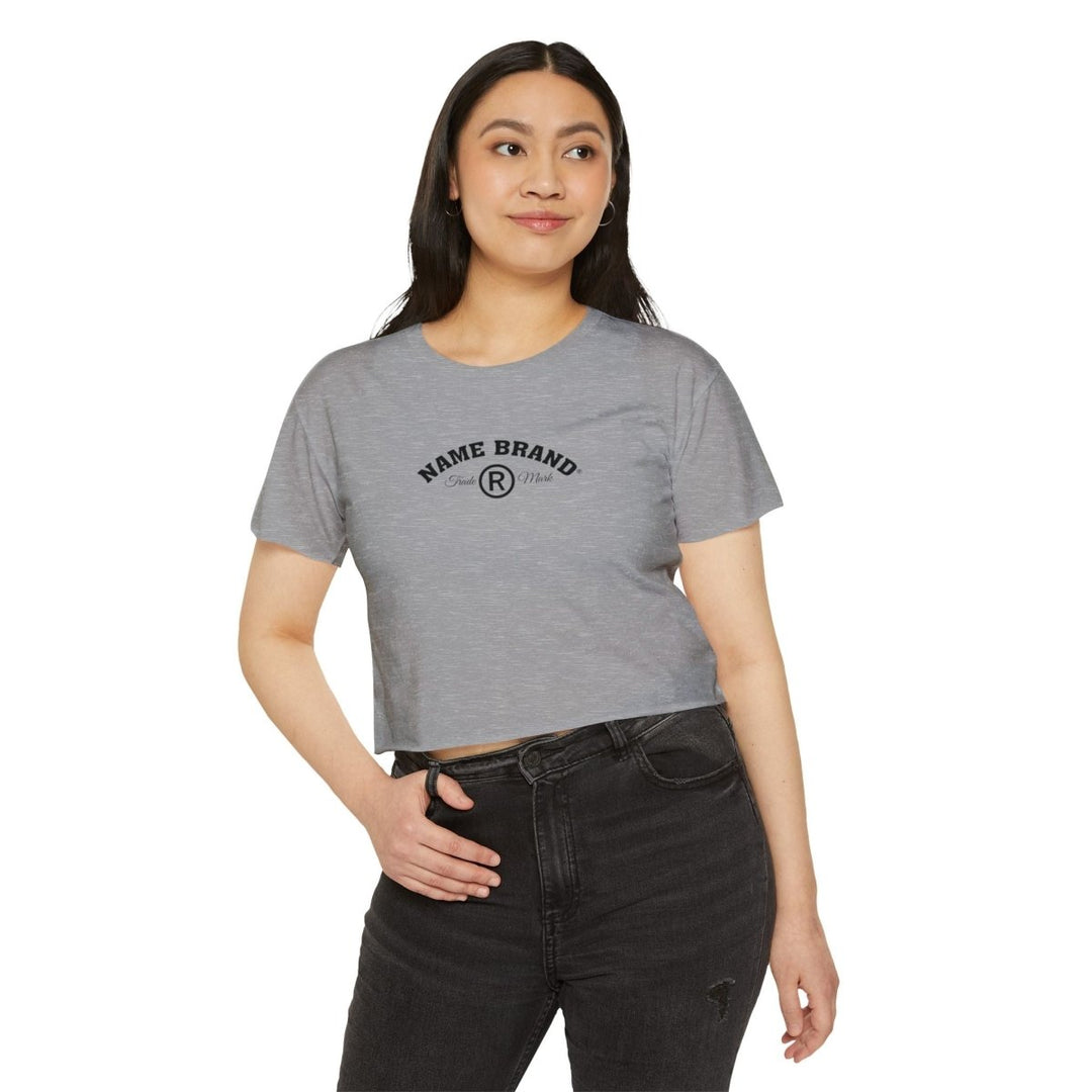 Name Brand Crop Top — Minimal Logo Women&