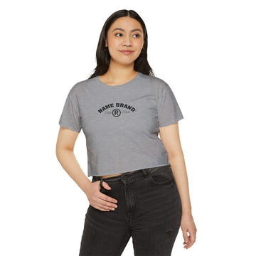 Name Brand Crop Top — Minimal Logo Women&
