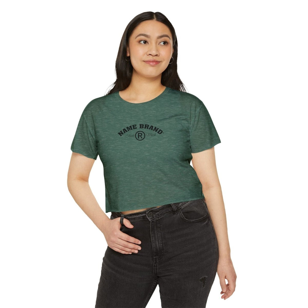 Name Brand Crop Top — Minimal Logo Women&