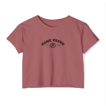Name Brand Crop Top — Minimal Logo Women&