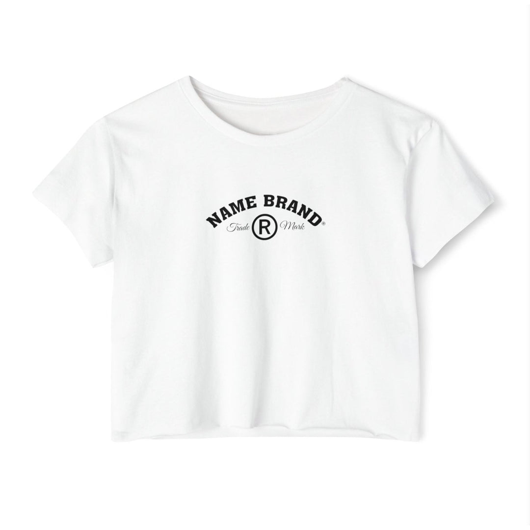 Name Brand Crop Top — Minimal Logo Women&