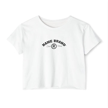 Name Brand Crop Top — Minimal Logo Women&