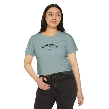 Name Brand Crop Top — Minimal Logo Women&