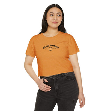 Name Brand Crop Top — Minimal Logo Women&
