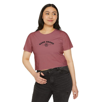 Name Brand Crop Top — Minimal Logo Women&