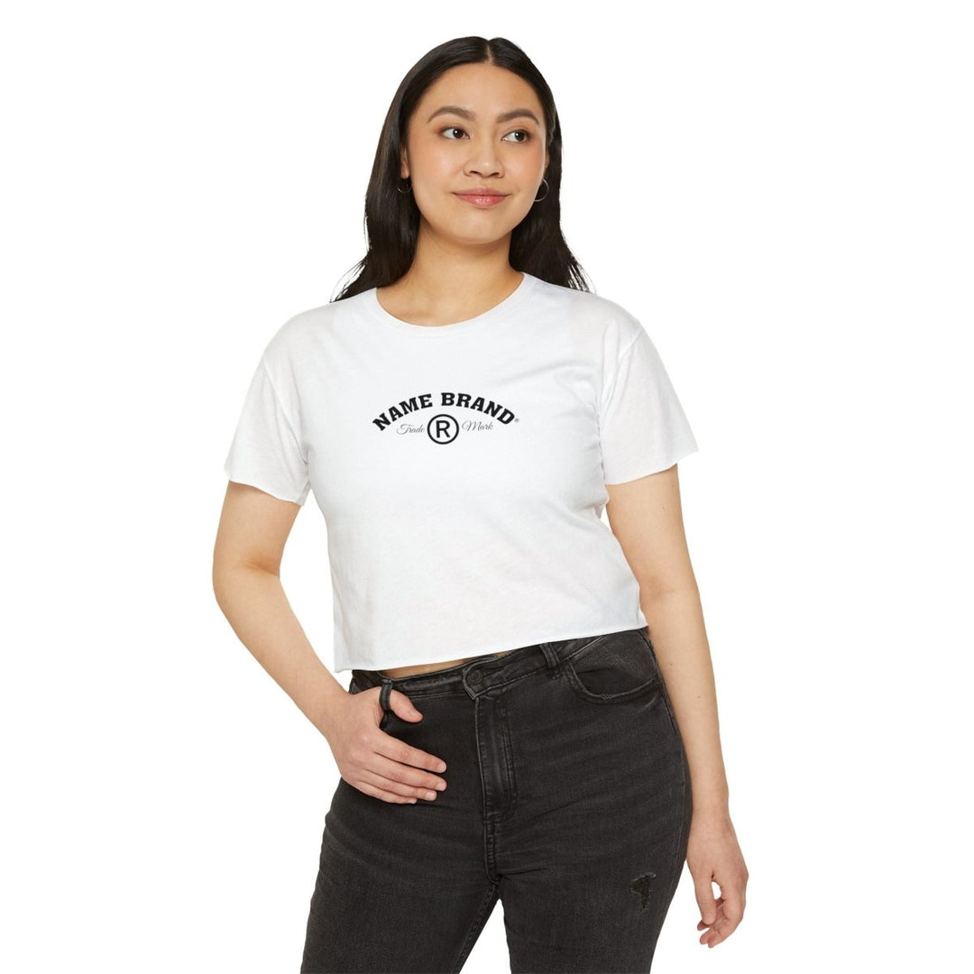Name Brand Crop Top — Minimal Logo Women&