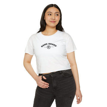 Name Brand Crop Top — Minimal Logo Women&