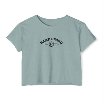 Name Brand Crop Top — Minimal Logo Women&