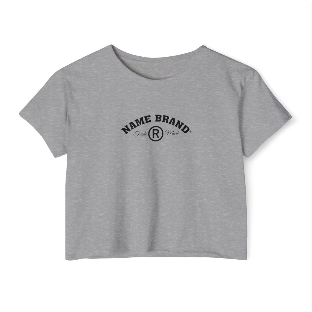 Name Brand Crop Top — Minimal Logo Women&