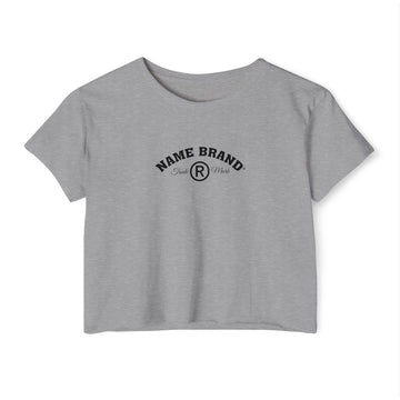 Name Brand Crop Top — Minimal Logo Women&