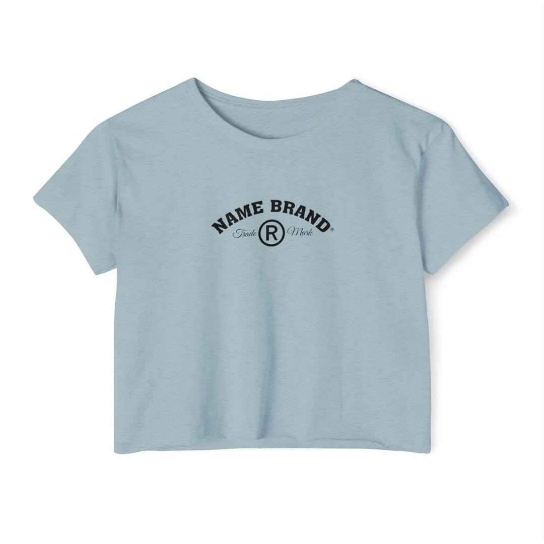 Name Brand Crop Top — Minimal Logo Women&