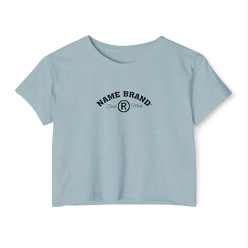 Name Brand Crop Top — Minimal Logo Women&