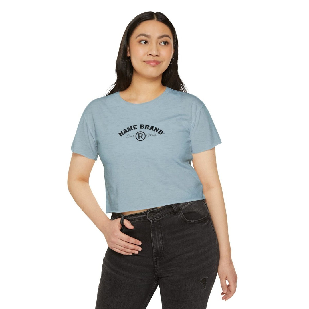 Name Brand Crop Top — Minimal Logo Women&