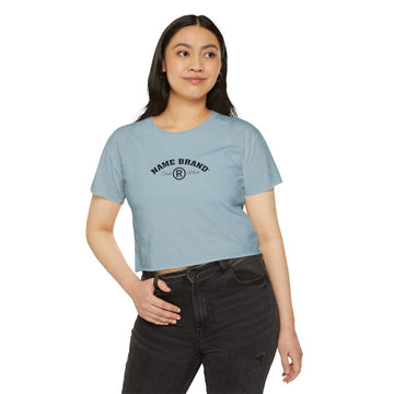 Name Brand Crop Top — Minimal Logo Women&