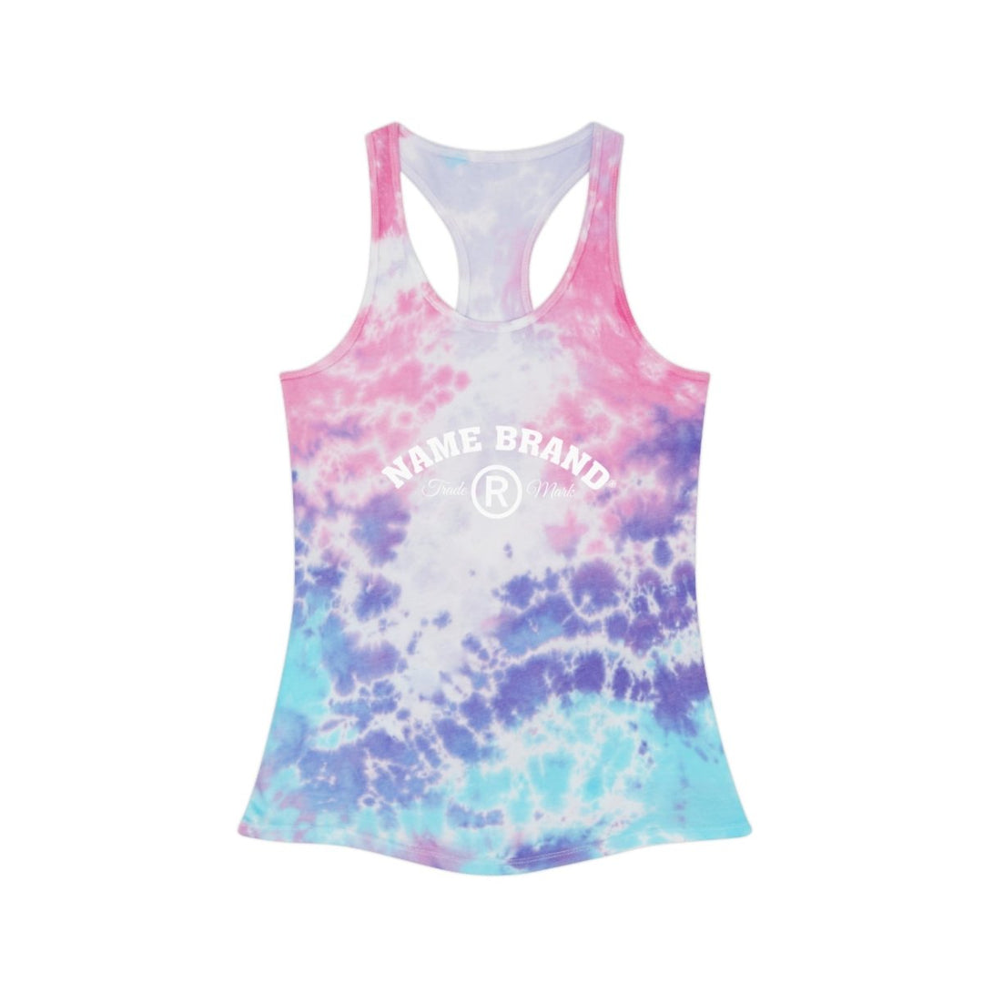 Tie Dye Racerback Tank Top - Colorful Summer Essential, Bohemian Style, Festival Gear, Casual Wear, Workout Top, Beachwear - Name Brand Apparel ATX