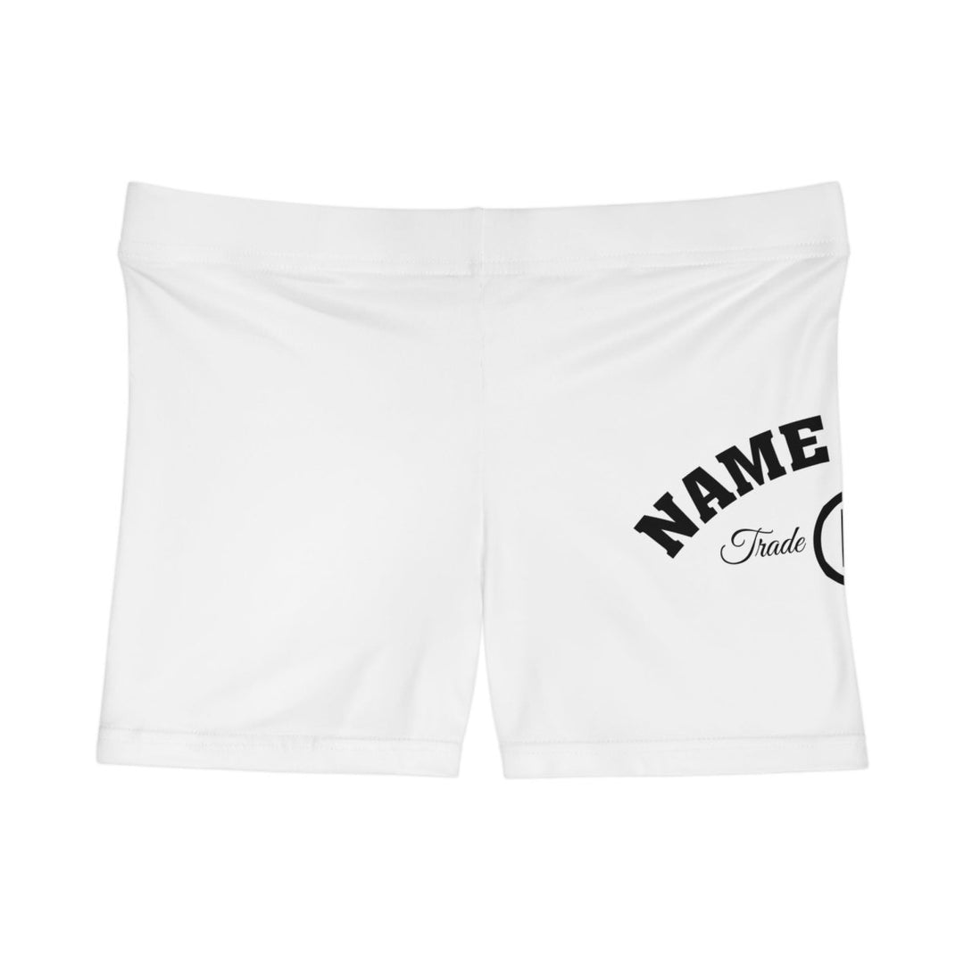 Women's Logo Swim/Active Shorts — Vintage 'Name Brand' Side Print - Name Brand Apparel ATX